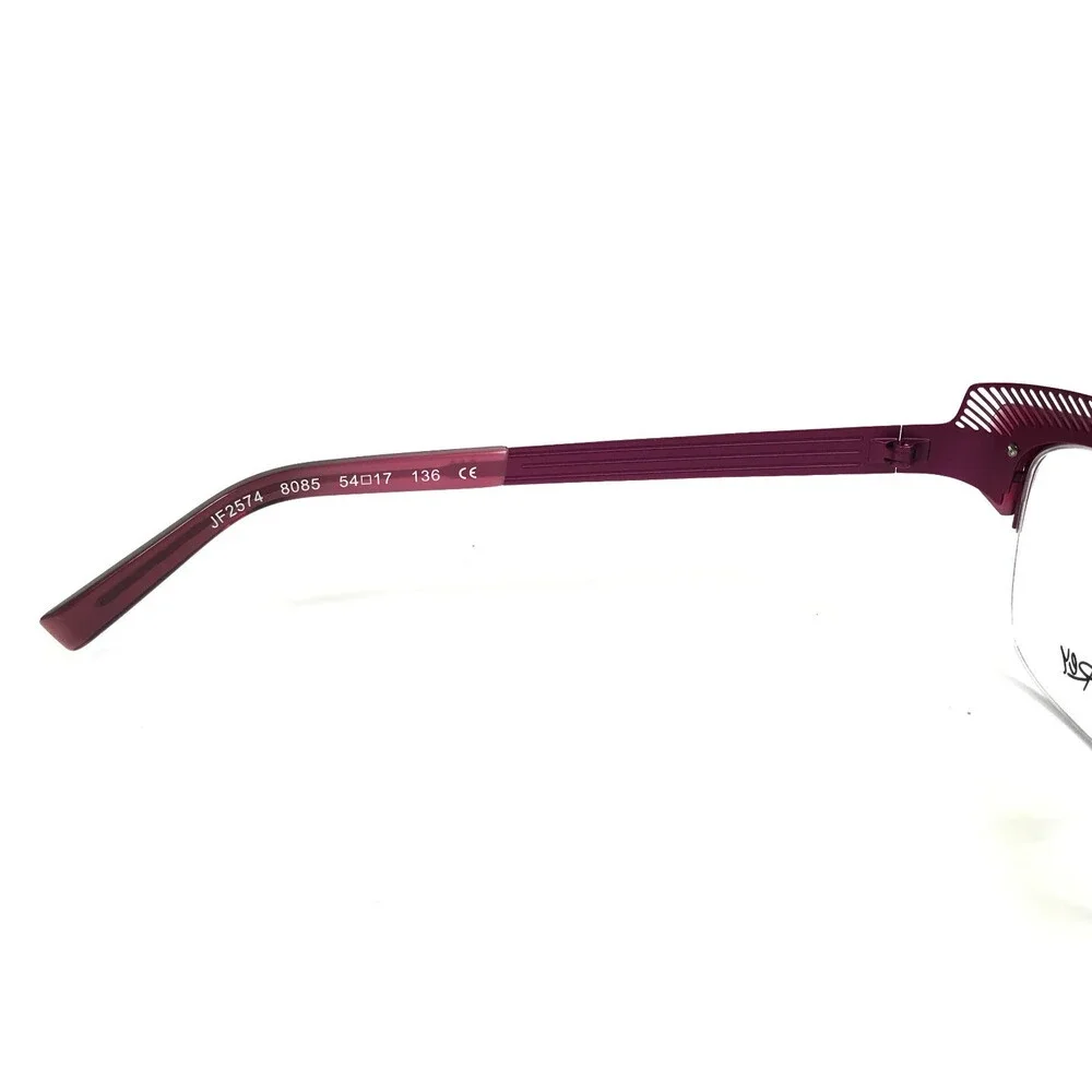 J.F. Rey Eyeglasses Frames JF2574 8085 Purple Pink Cat Eye Half Rim 54-17-136